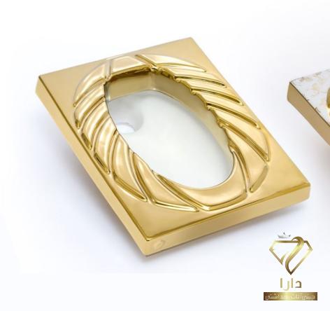 خرید ارزان توالت زمینی طلایی رنگ